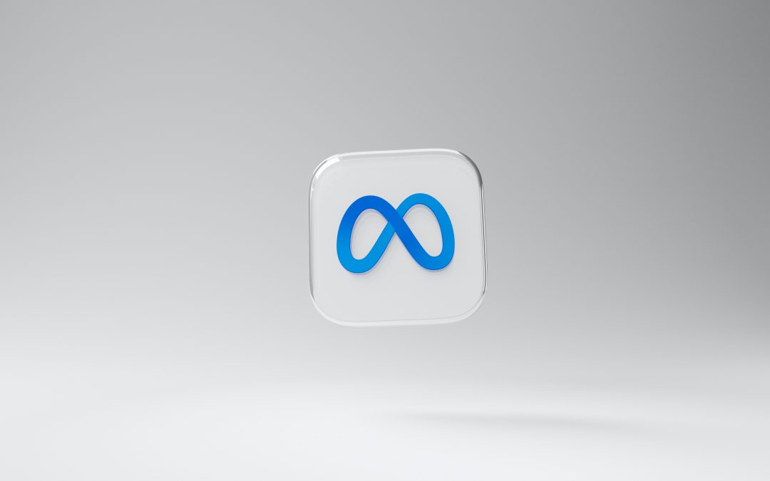 meta symbol bouncing white background