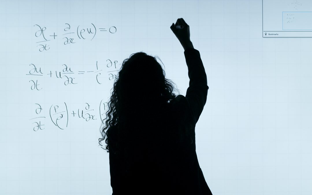 woman math board | ai in mathematics
